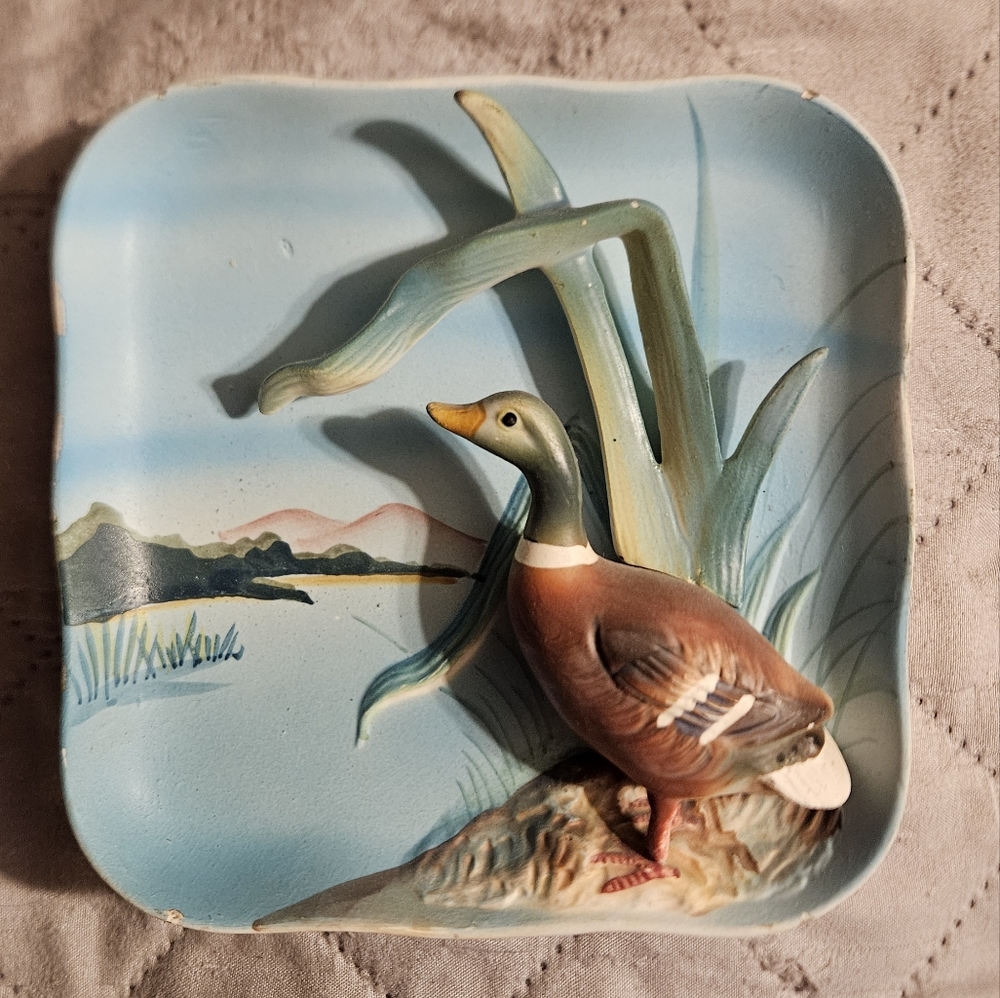 Napco 1960s Decorative 3D Duck Wall Plaque